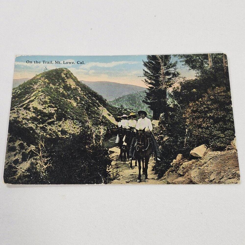 Antique Early 1900s Post Card Of Mount Lowe LA California On The Trail